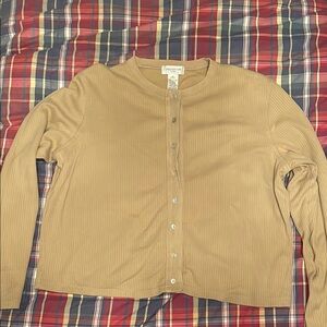 Jones New York Sport Beige Ribbed Top